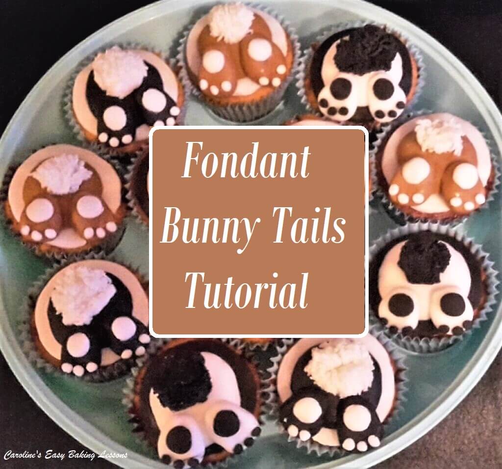 Home Made Fondant Bunny Tail Cupcake Toppers – Photo Tutorial