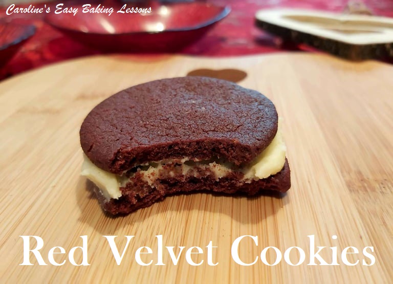 Red Velvet Oreo Style Sandwich Cookies