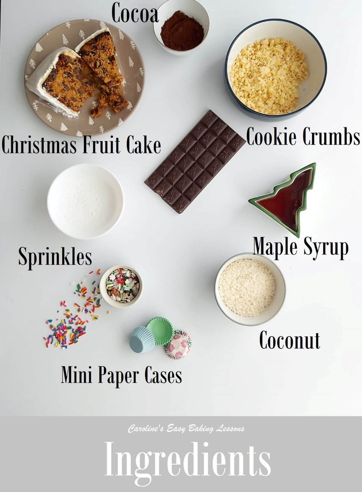 caketrufflesingredientslabelled4bb Caroline's Easy Baking Lessons